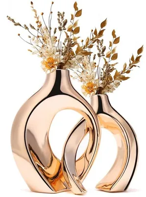 Image de Vase à fleurs en céramique, décoration moderne, rose, chambre à coucher