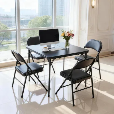 Imagen del producto de Mesa plegable, dimensiones 80x80x70 cm, color , ideal para camping y jardín