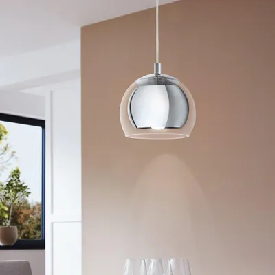 Immagine prodotto di Lampadario Contemporaneo Rocamar 1 Luce Acciaio Cromo