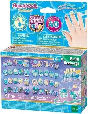 Obrázek produktu pro Aquabeads náhradní balení pro kouzelnou manikúru, nehtový design, vodní lepidlo, děti