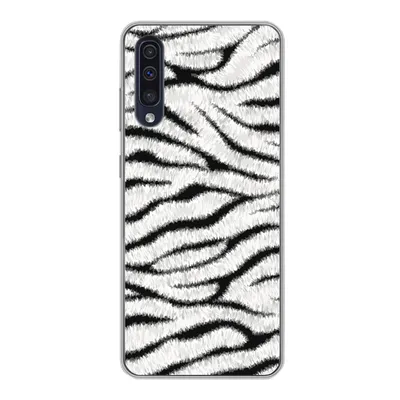 Produktbild von MuchoWow® Handyhülle Schutzhülle Hülle für Samsung Galaxy A30s Tiermuster - Zebra - Weiß Silikon Softcase Handy Hülle - Karteninhaber