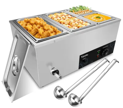Elektrischer Speisenwärmer 1500 W, 4,5 l, Edelstahl, 0-85 °C