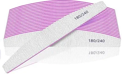 Produktbild von 12 Stück Nagelfeilen, Professionelle Nagelfeile 180/240 Nagelfeile für Naturnägel oder dicke Nägel, Nagelfeile für Fingernagel, Nagelfeilen waschbar und wiederverwendbar, doppelseitige Schmirgelbrett