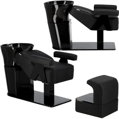 Produktbild von Livia Liege-Waschplatz für Friseur & Barbershop, bewegliche Keramikschale, inkl. Armatur