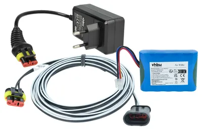 Produktbild von vhbw 1x Netzteil, 1x 3000 mAh Akku, 1x Niederspannungskabel kompatibel mit Gardena Sileno City 2018, Sileno Life, Sileno City 250 Rasenmäher