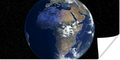 Produktbild von MuchoWow® Poster Satellitenbild von Afrika 160x80 cm - Foto Poster