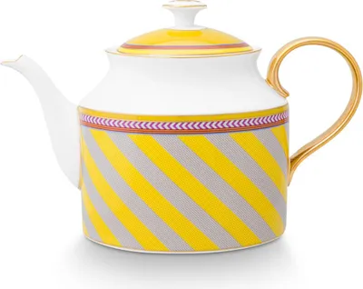 Produktbild von PIP STUDIO Chique Stripes Teekanne gelb 1,8l