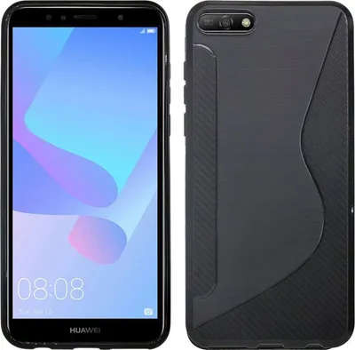 Produktbild von Huawei Y5 2018 Handy Silikon Schutzhülle Cover Case Schwarz Schwarz