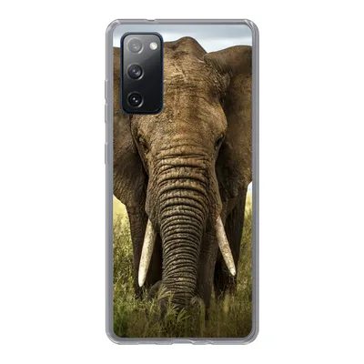 Produktbild von MuchoWow® Handyhülle Schutzhülle Hülle für Samsung Galaxy S20 FE Elefant - Natur - Gras - Tiere - Landschaft Silikon Softcase Handy Hülle - Abdeckung