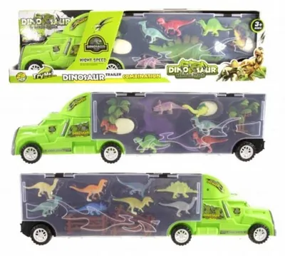 Imagen del producto de Camión de dinosaurio Jonotoys, 24 piezas, 47 cm de largo