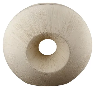 Zdjęcie produktu dla Gilde Vase, flach, rund, "Bologna", Keramik, creme, VE 1, L. 11 cm, B. 36 cm, H. 33 cm 34164 4063387341643
