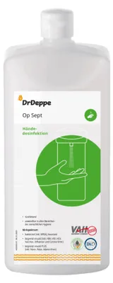 Produktbild von DrDeppe - Op Sept - alkoholhaltiges Händedesinfektionsmittel - 1 L