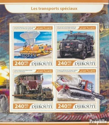 Produktbild von Briefmarken Dschibuti 2017 Mi 1658-1661 Kleinbogen (kompl. Ausg.) postfrisch Sondertransport