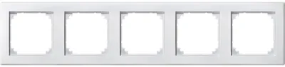 Imagen del producto de MERTEN 462519, marco M-Smart, blanco polar, 5 compartimentos
