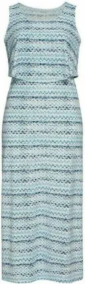 Produktbild von Esmara Maxikleid Sommer Kleid LENZING™ ECOVERO™ Locker Elegant Blau-Weiß 2XL
