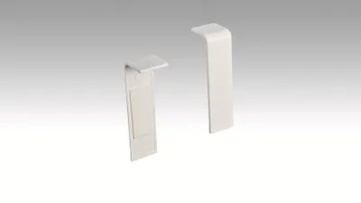 Produktbild von MeisterWerke MEISTER Verbindungsstück Fußleiste Profil 15MK/20PK/20PK Aqua (2 Stk./VPE selbstklebend)  Weiß 2001