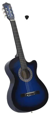 Immagine prodotto di vidaXL Chitarra occidentale Cutaway a 6 corde con sfumatura blu 38
