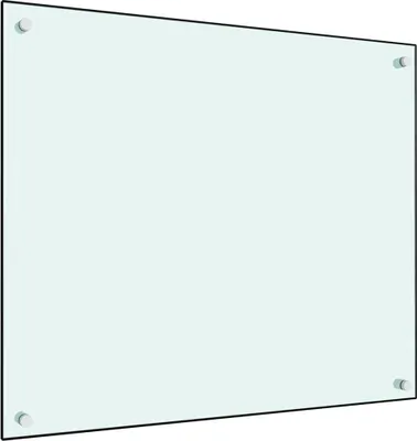 Zdjęcie produktu dla vidaXL Panel kuchenny biały 70 x 60 cm szkło hartowane