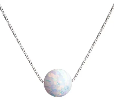 Produktbild von Glitzernde Halskette mit synthetischem Opal 12044.1
