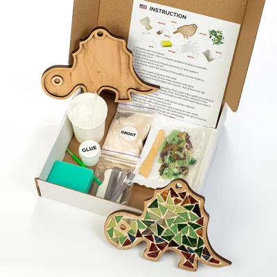 Produktbild von NKlaus DIY Mosaik Bastelset Stegosaurus 10tlg. Spielzeug Kinder & Erwachsene Craft Kit Mosaikkunst 15251