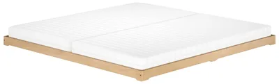 Produktbild von Niederflurbett Bodenbett Studentenbett Teenagerbett 200x200 Buche Massivholz V-60.66-20Rollrost und Matratze inkl.
