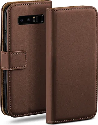 Produktbild von moex® Book Case kompatibel mit Samsung Galaxy Note8 - Hülle 360 Grad klappbar, Dunkelbraun