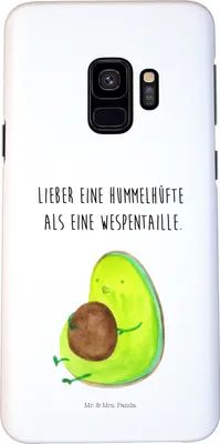 Produktbild von Mr. & Mrs. Panda Samsung Galaxy S9 Handyhülle Avocado Pfeifen - Weiß - Geschenk, Cover, Handycover, Schwanger, Foodbaby, Smartphone Hülle, Abnehmen