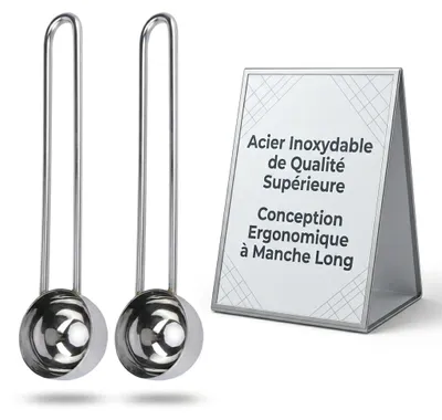 Edelstahl-Messlöffel 10 g, 2er-Set für Kaffee & Milchpulver