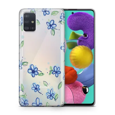 Produktbild von Handyhülle Schutzhülle für Apple iPhone 11 Case Cover Tasche Bumper Etuis TPU, Modell:Apple iPhone 11, Motiv auswählen:Blumen Blau