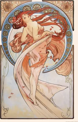 Obrázok produktu pre Alfons Mucha umelecký tlačový obraz - Tanec, 1898 (120 x 80 cm)