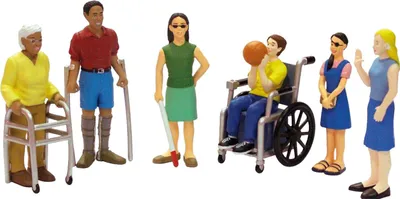 Produktbild von Sada 6 figúrok zdravotne postihnutých - Miniland