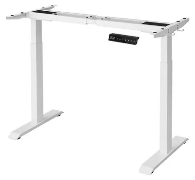 Obrázok produktu pre Elektricky nastaviteľný herný stôl bez pracovnej dosky – biela – 60 x (107,5–175) x (69–115) cm