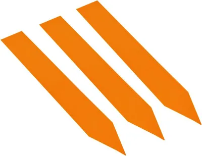 Image de Étiquettes à planter CombiCraft PVC 120 x 20 mm en orange – 100 pièces