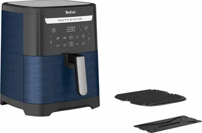 Zdjęcie produktu dla Tefal Easy Fry & Grill EY8014, Frytkownica na gorące powietrze, 6,5 l, 1,5 kg, 8 os., Podwójny, Niebieski
