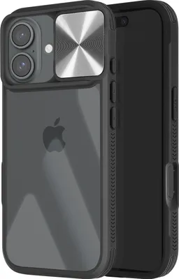 Produktbild von Avizar, Schutzhülle für iPhone 16 Plus QI-kompatibel Kameraabdeckung, Schwarz