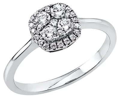 Image de Bague en platine et diamant, modèle 1C535, taille 57