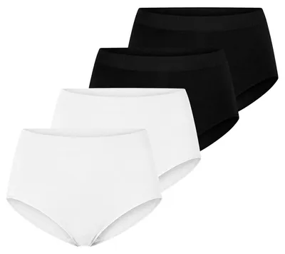 Produktbild von Schiesser 4er Pack Classic Seamless Shaping-Maxislip Nahtlos für unsichtbaren Look, Bedeckt Po und Bauch, Bequemer Bund in Rippenoptik