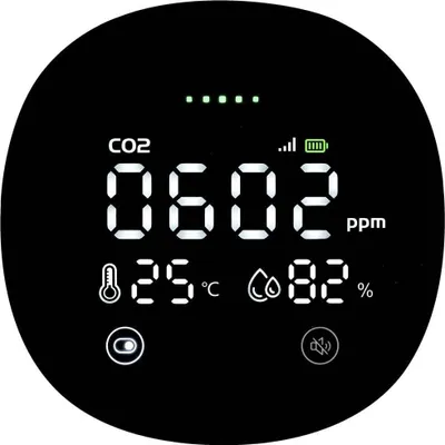 Image de Détecteur de dioxyde de carbone App Contrôle thermomètre hydromètre Mesureur