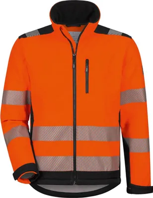 Produktbild von Feldtmann Elysee Warnschutz-Softshelljacke Dylan 22746 Gr. 3XL leuchtorange/schwarz