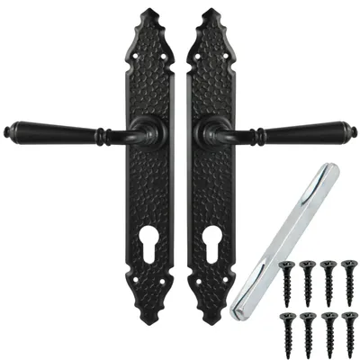 Produktbild von Türbeschlag Türgriff BB PZ WC - Schwarz Schmiedeeisen mit Matt-Finish