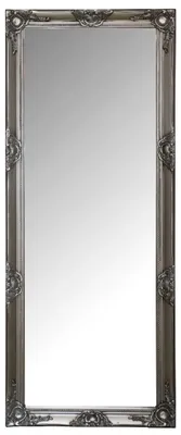 Produktbild von Casa Padrino Barock Spiegel / Wandspiegel mit Holzrahmen Silber 60 x H. 150 cm - Barockmöbel