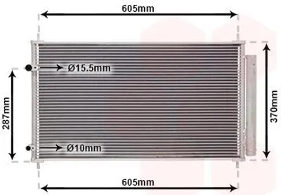 Produktbild von VAN WEZEL 53015709 Kondensator Klimaanlage Klimakondensator für TOYOTA Yaris Schrägheck (P13) +Trockner