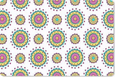 Produktbild von MuchoWow® Schreibtischunterlage Mädchen - Blumen - Mandala - Muster - Mädchen - Kinder - Kinder 60x40 cm - XXL Mauspad - Großes Mauspad