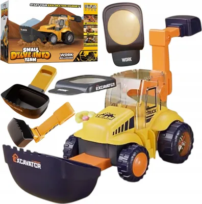Produktbild von Pädagogischer 4-in-1-Bagger für Kinder, Lupe, Kompass, Sandschaufel, ab 3 Jahren TT9169