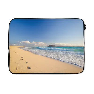 Produktbild von MuchoWow® Laptop Hülle 14 ZollStrand - Meer - Berge Laptoptasche - Laptoptasche - Stoßsicher - Schutzhaube