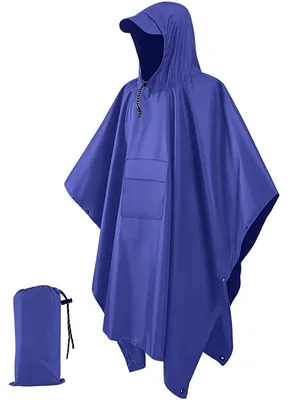 Productafbeelding van Omgoods - Waterdichte Regenjas Poncho - Ademend en Herbruikbaar voor Kamperen