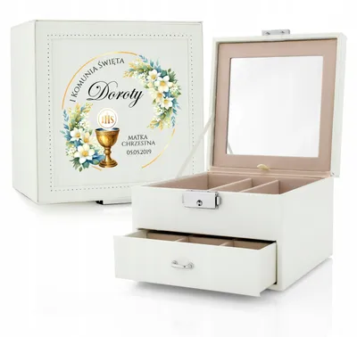 Produktbild von ePrezenty personalisiertes Schmuckkästchen Kommunionsgeschenk Mädchen
