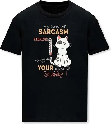Produktbild von Tierisch T-Shirt Herren Level of Sarcasm schwarz M
