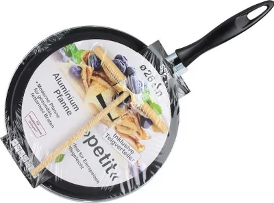 Zdjęcie produktu dla patelnia do naleśników 24cm + szpatułka SSW - Crepes Petit |  311226