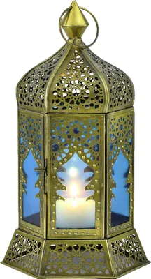 Produktbild von Marrakesch Boho Deko Teelichthalter Windlicht aus Metall & Glas Labib lila 30cm | Orientalische Kerzenhalter Laterne als Marokkanische Balkon Garten oder Wohnzimmer Deko | Gartendeko für draußen